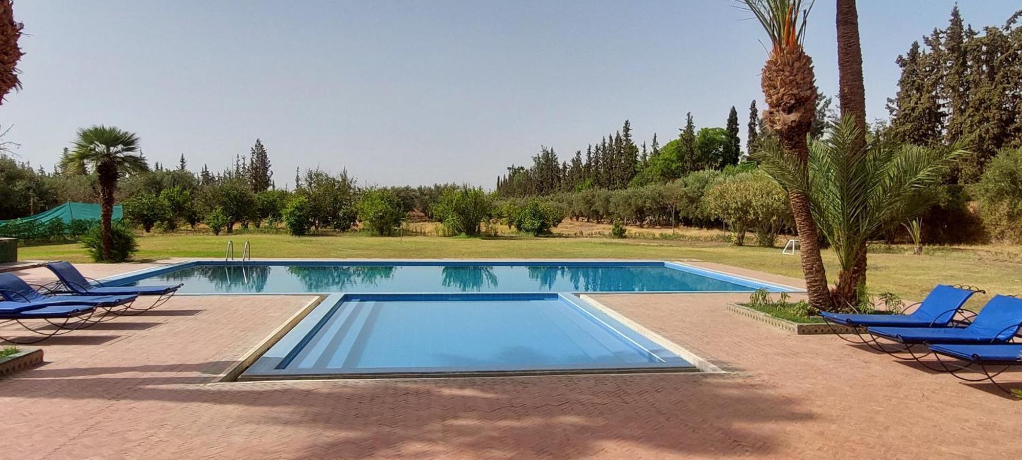 Rayan Marrakech Secteur Palmeraie Dans Propriete De 2 Hectares Avec Jardin Arbres Fruitiers Villa