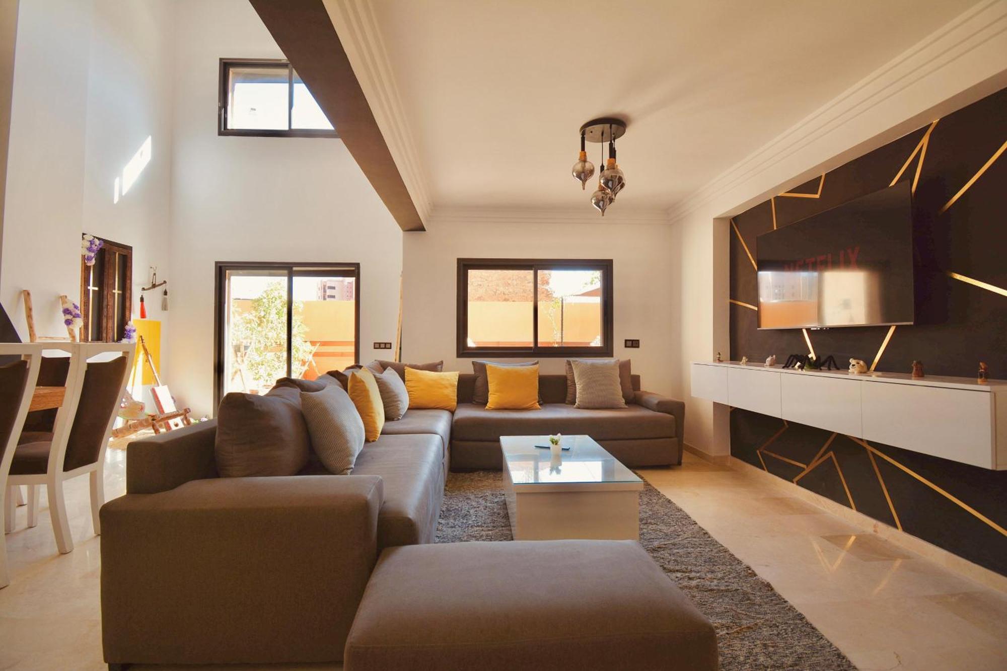 New Duplex- M Avenue , Swimming Pool , Fibre Optique Wifi , Parking , Gueliz Centre *