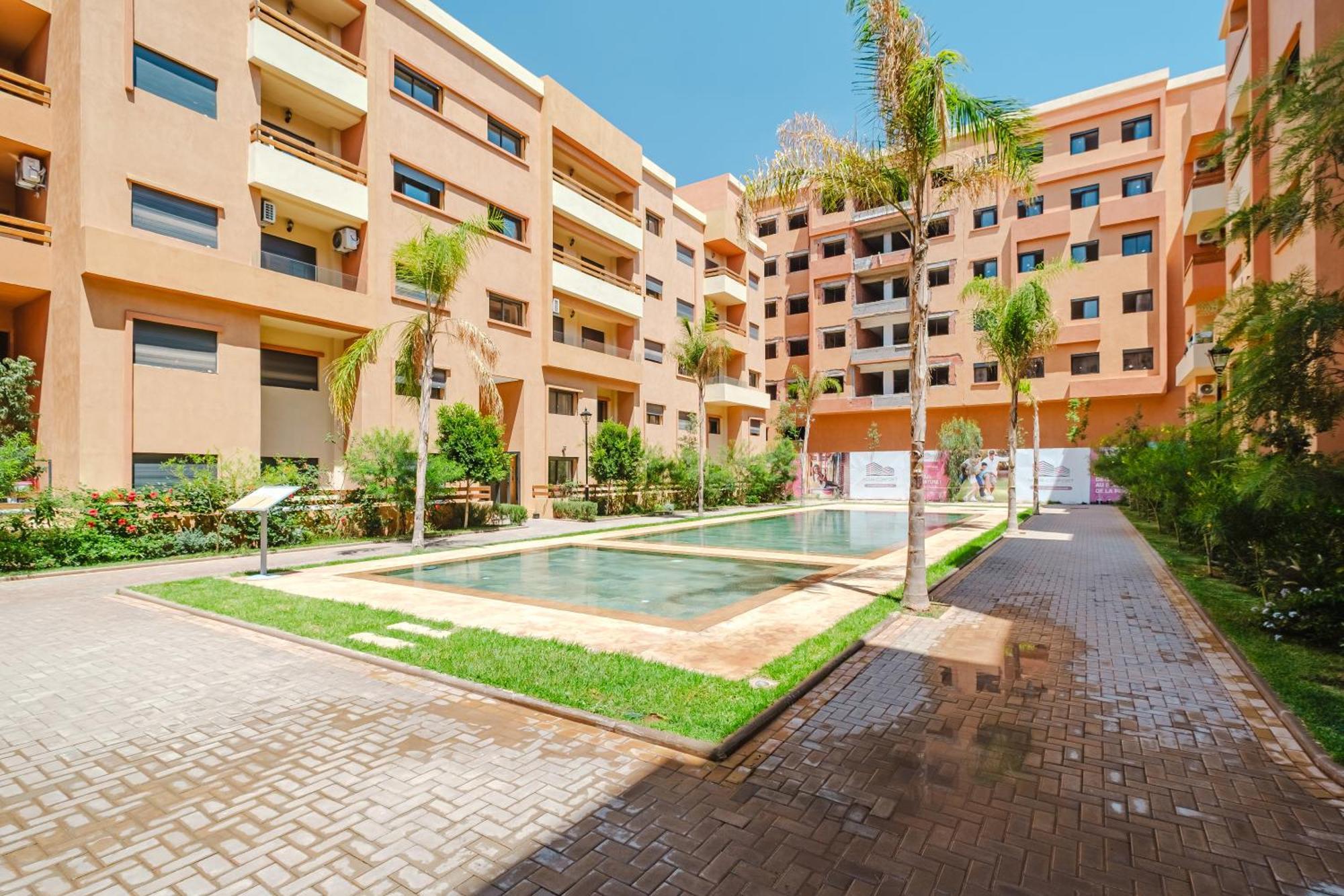 Confortable & Tres Bien Note - Vue Piscine, Proche M Avenue, Piscine, Fibre Optique, Parking Marrakesh
