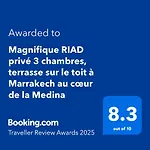 Magnifique Riad Prive 3 Chambres, Terrasse Sur Le Toit A Marrakech Au Coeur De La Medina