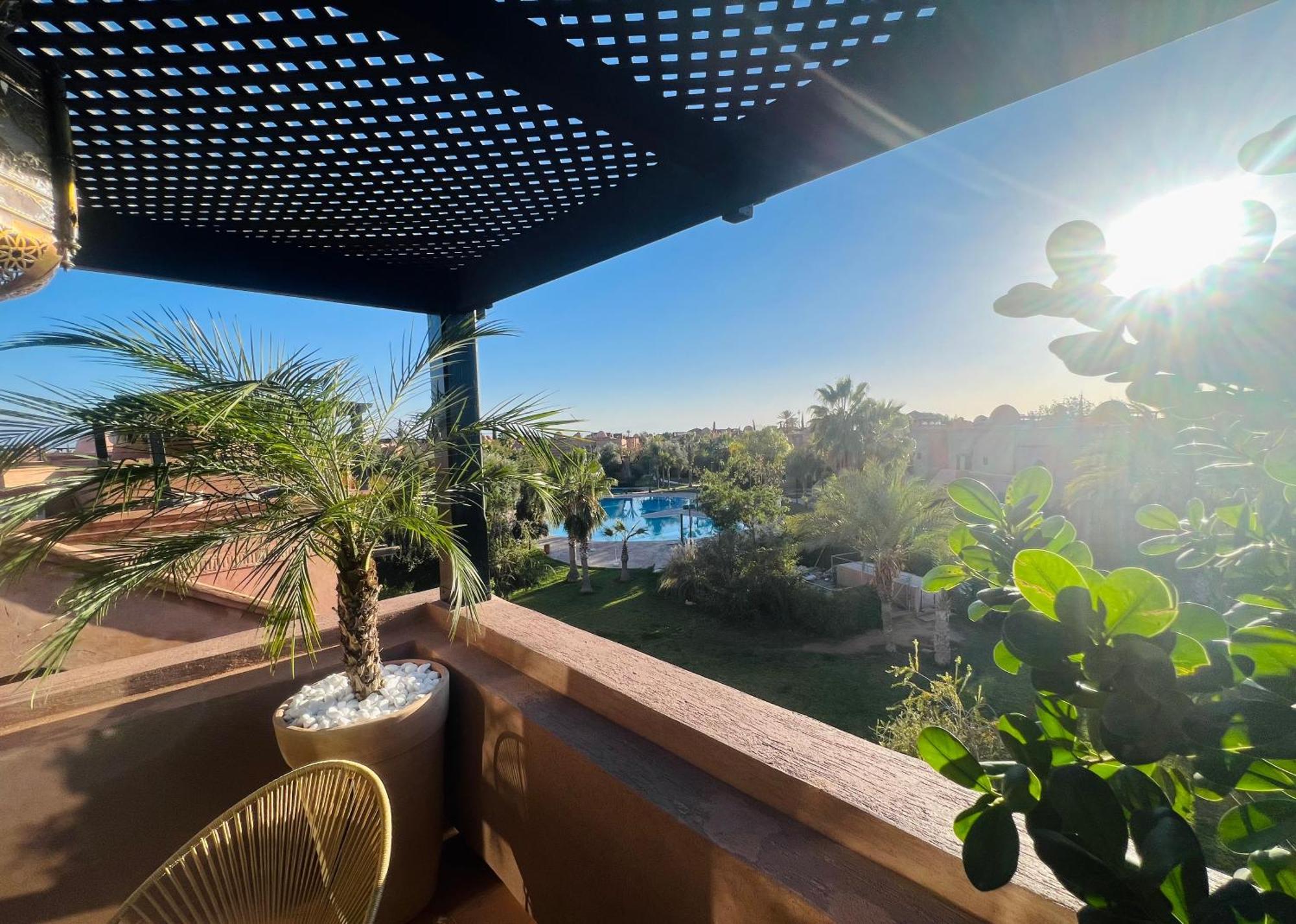 Duplex Atlas Golf Pοοl νieω Seriniτყ & Cαlm Marraquexe