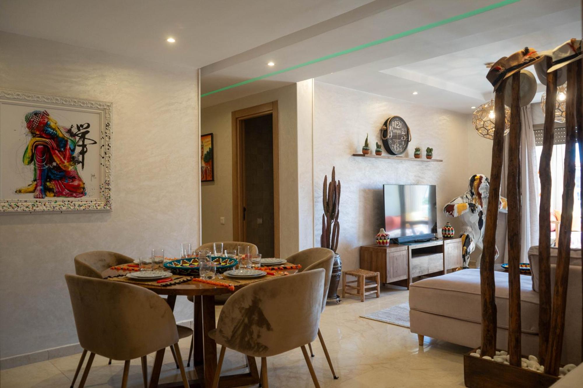Magnifique Moderne De 2 Avec Piscine A 10 Min Du Centre De Marrakech Apartamento