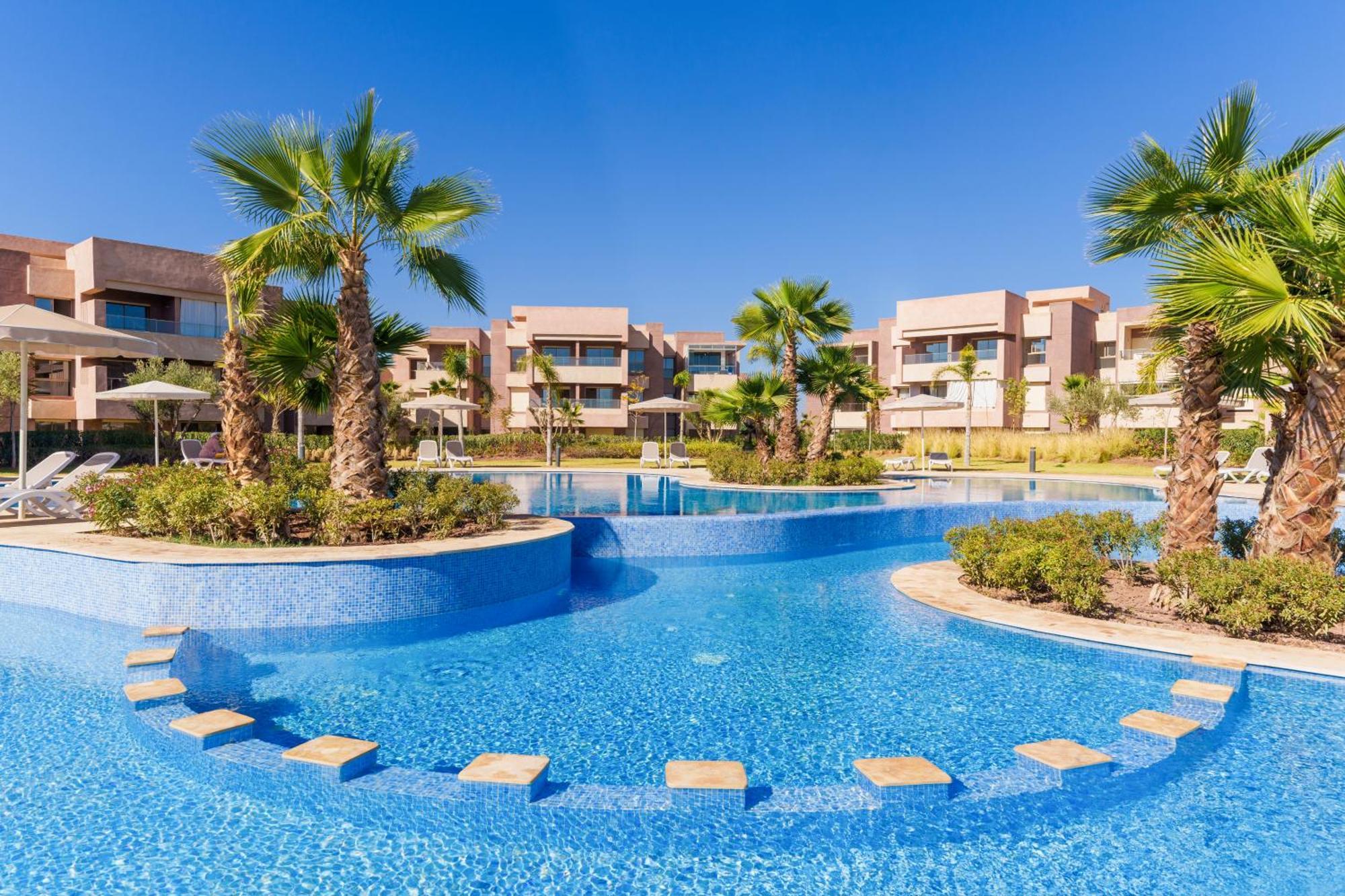 Apartment Vue Montagnes, Golf Et Piscine, Luxe A Marrakech Marrakesh