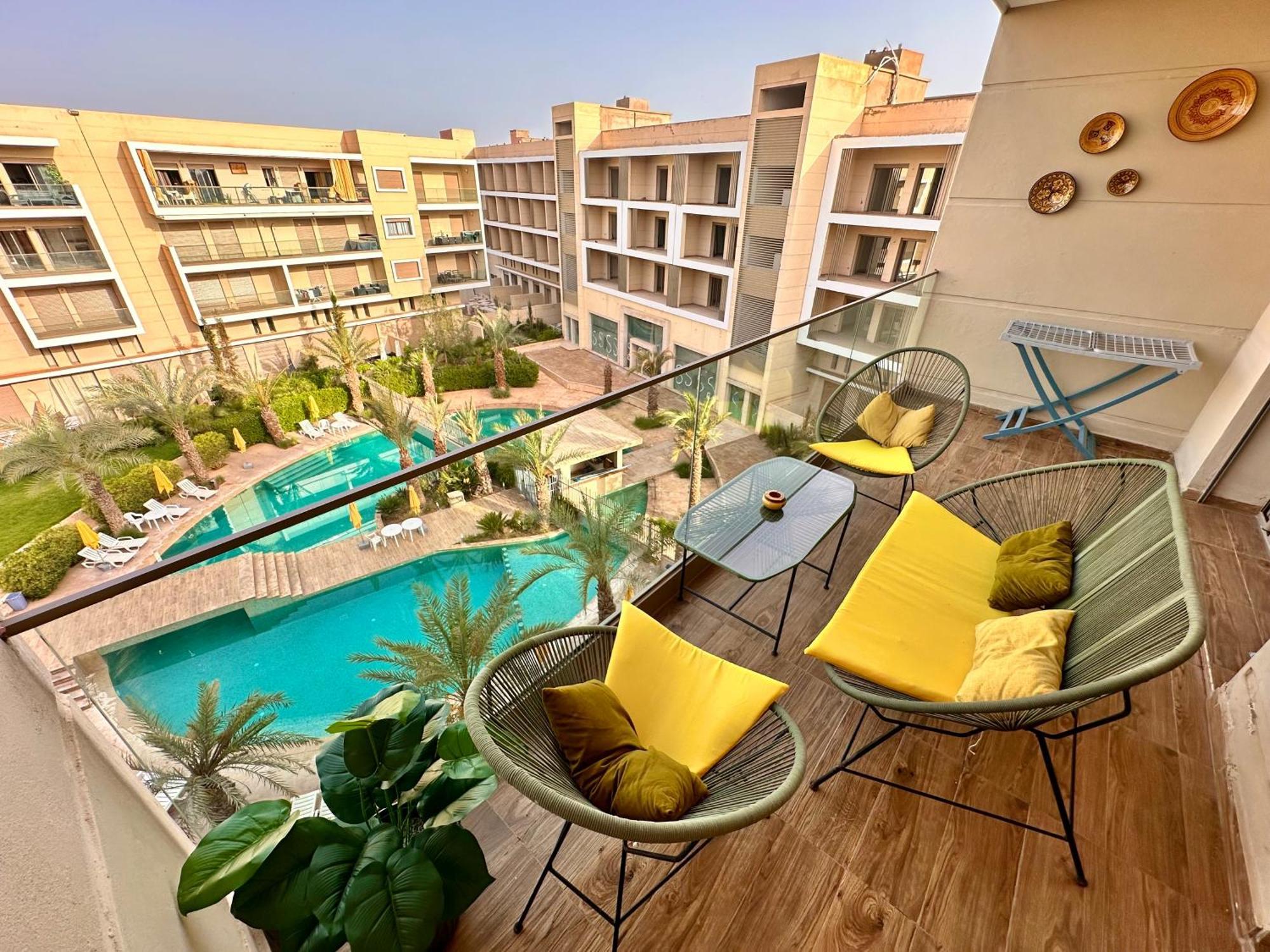 Apartment Pearl Garden Luxueux Chic Piscine Terrasse Netflix Iptv Parking Marrakesh