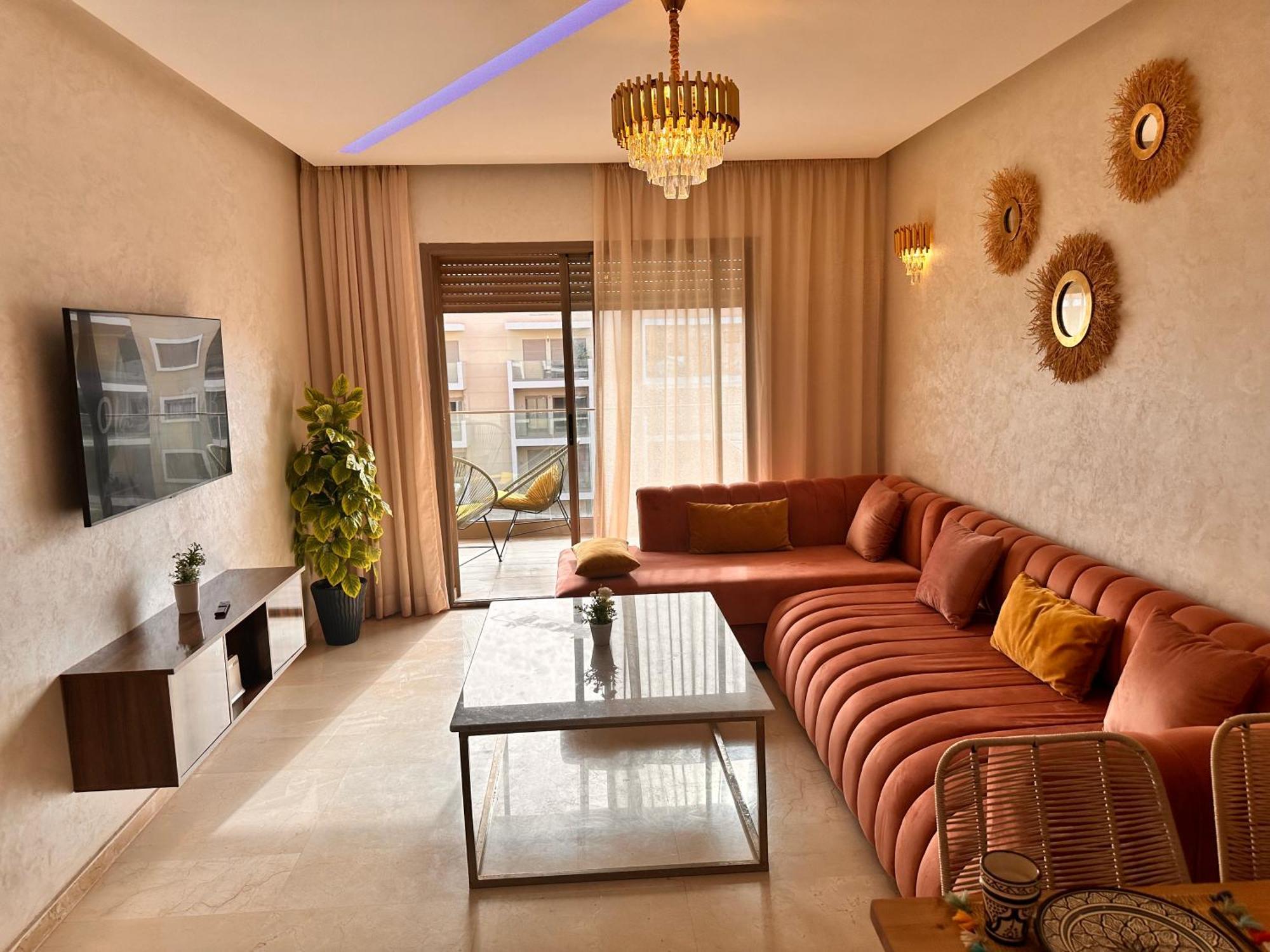 Pearl Garden Luxueux Chic Piscine Terrasse Netflix Iptv Parking Apartment Marrakesh