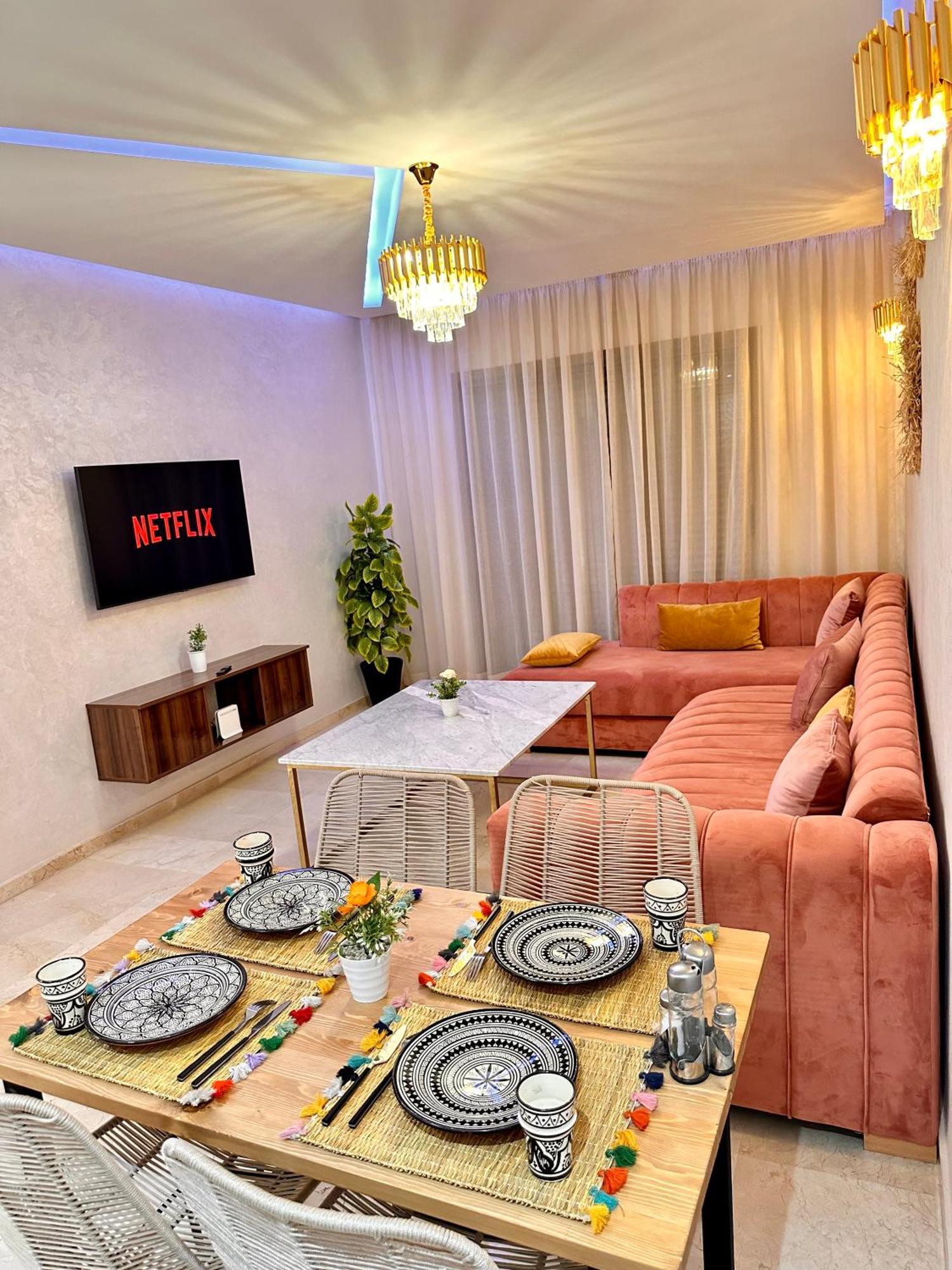 Apartment Pearl Garden Luxueux Chic Piscine Terrasse Netflix Iptv Parking