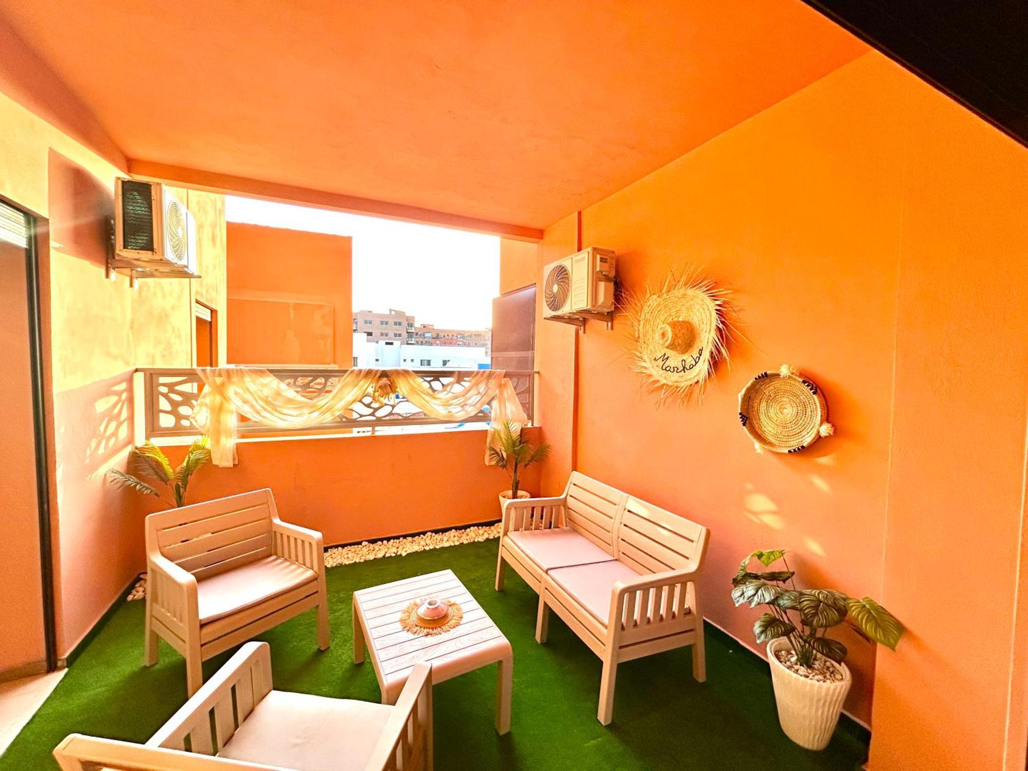 Appartement Le Cocon Dore Avec Terrasse Ensoleillee Au Centre De Marrakech *