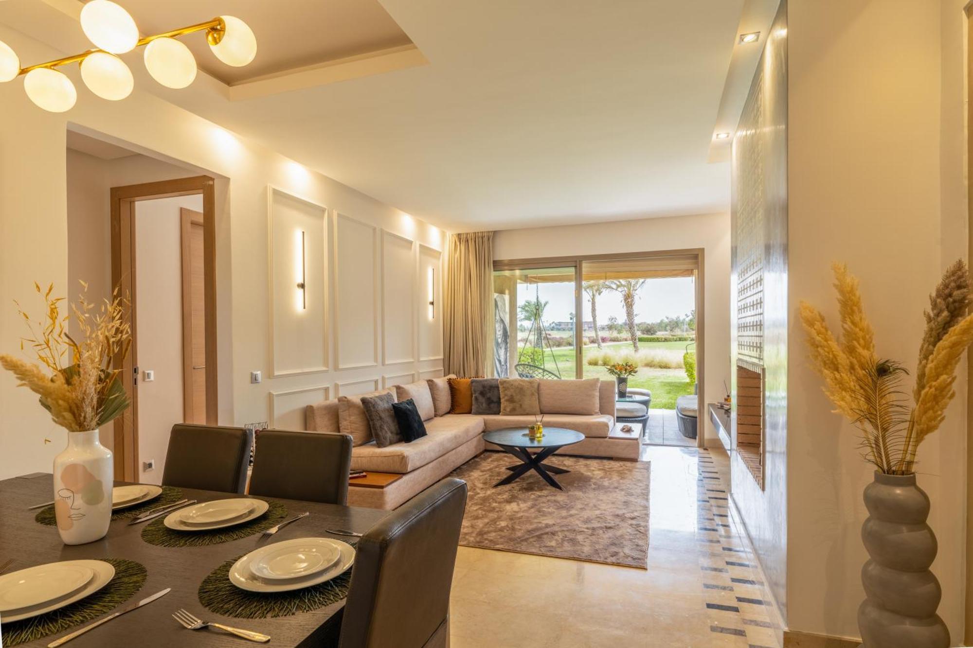 Vue Golf, Piscine, Atlas Luxe Boheme-chic Marrakesh