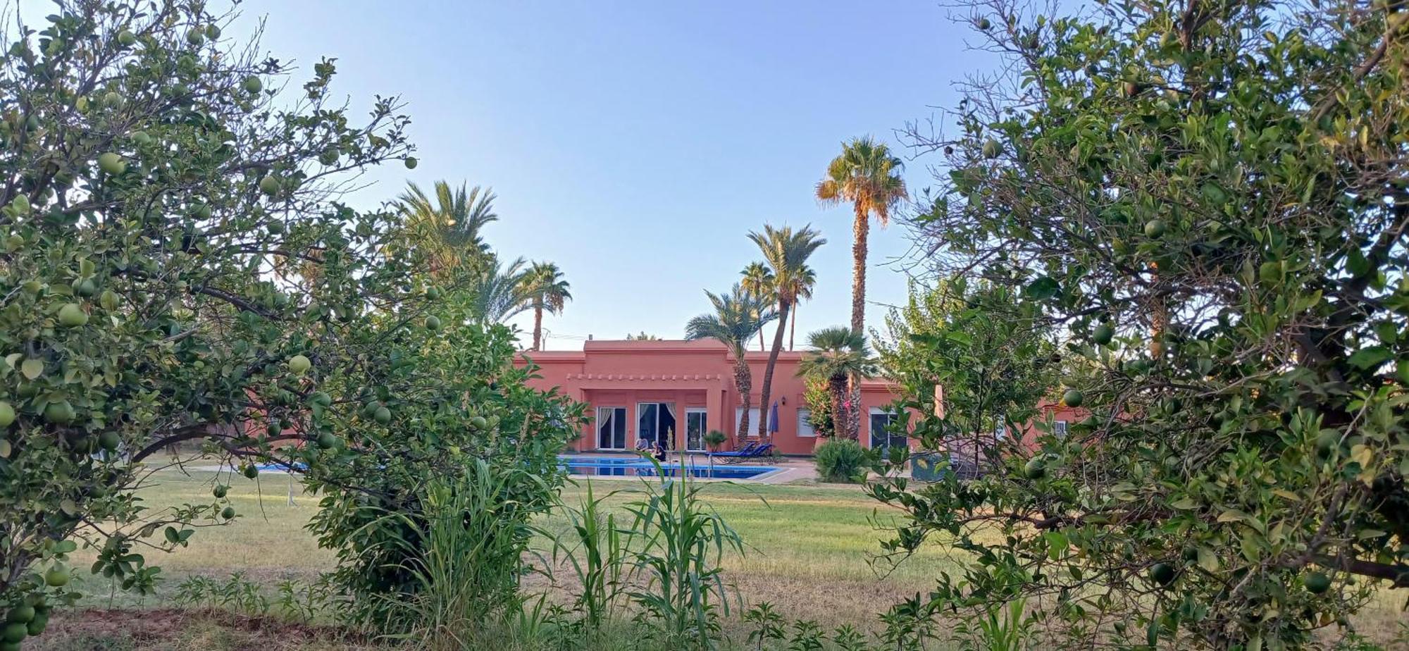 Villa Rayan Marrakech Secteur Palmeraie Dans Propriete De 2 Hectares Avec Jardin Arbres Fruitiers