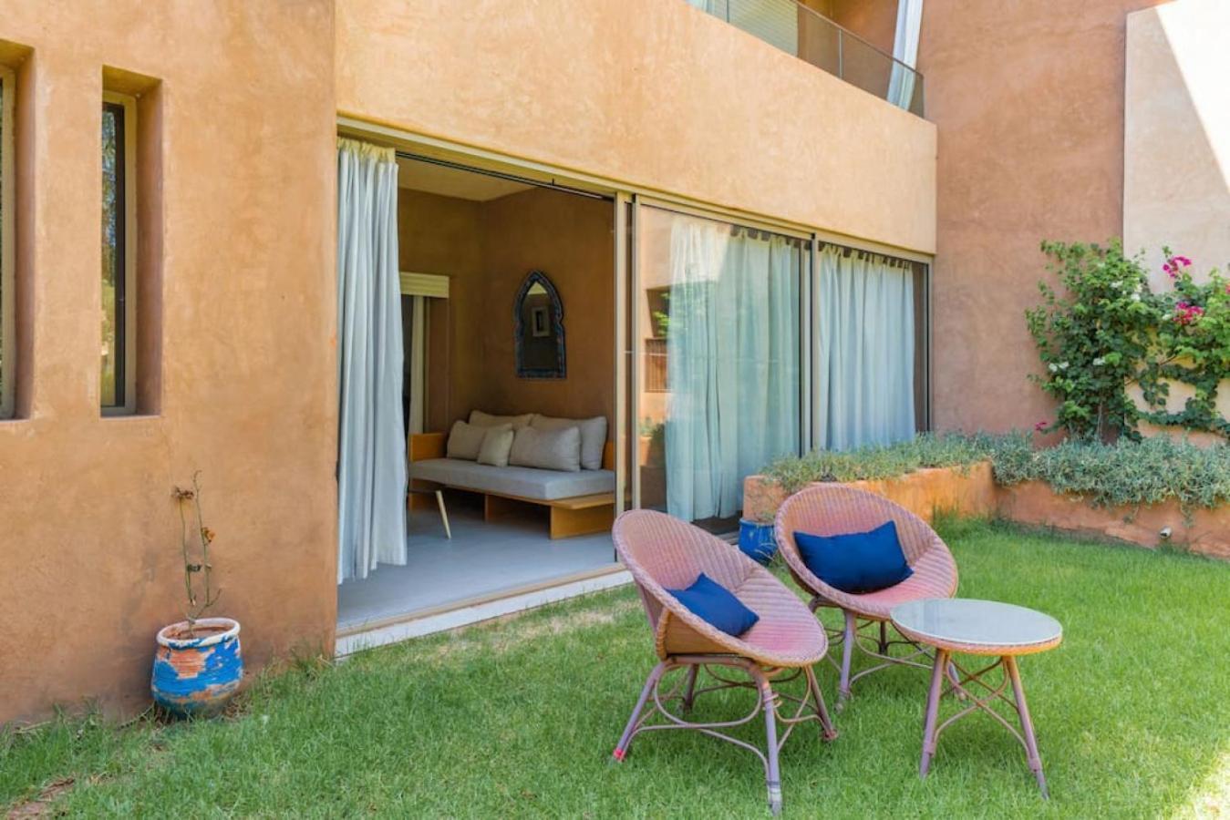 Confort Rez-de-jardin Piscine Wi-fi Terrasse Apartment Marrakesh