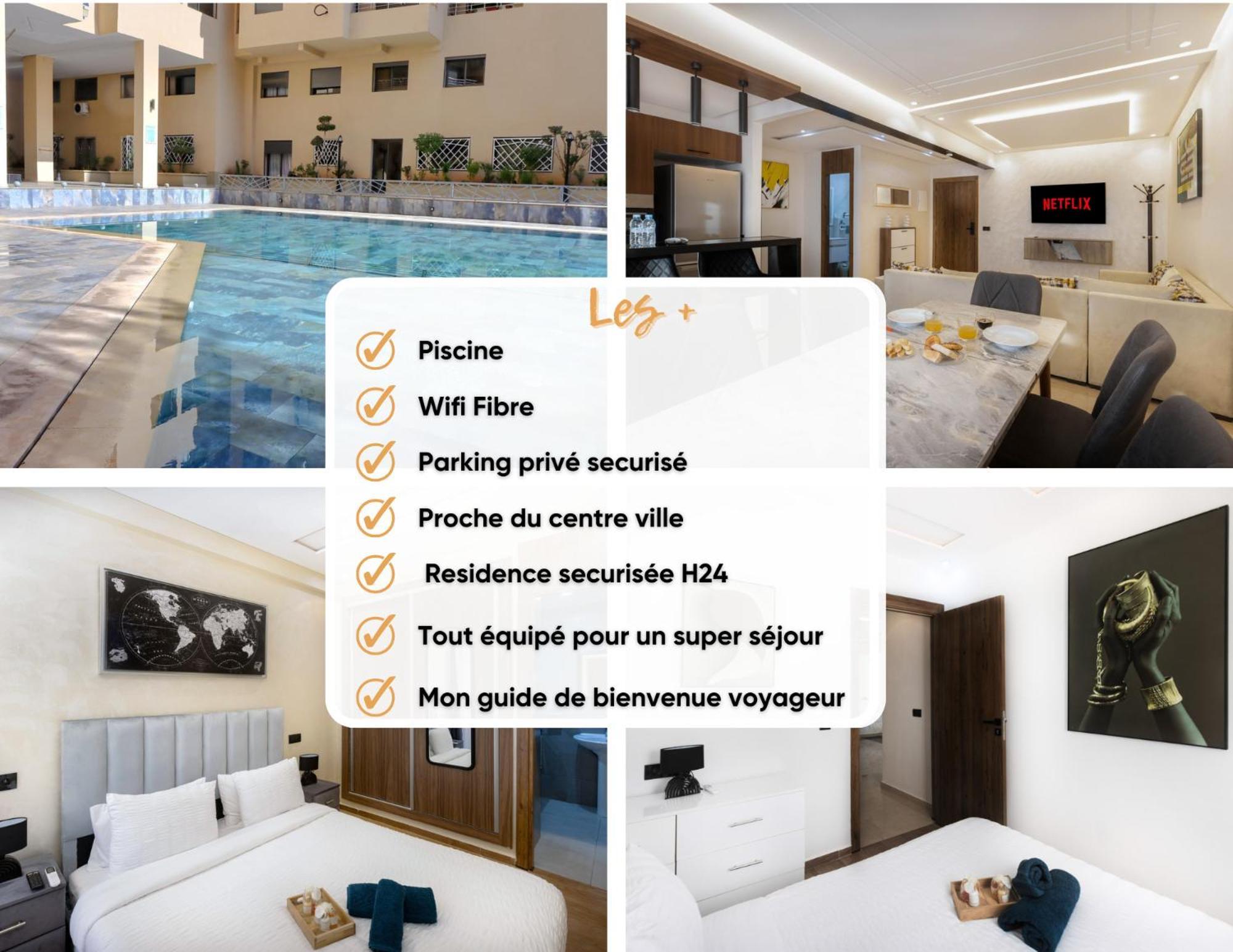 Apartment Privee Marrakech -piscine-parking *