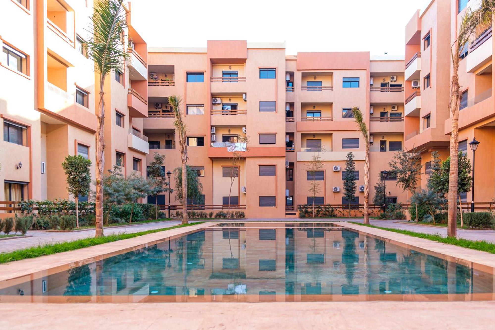 New! Modern Appart, Parking , Piscine & Fiber Wifi Gueliz Centre *