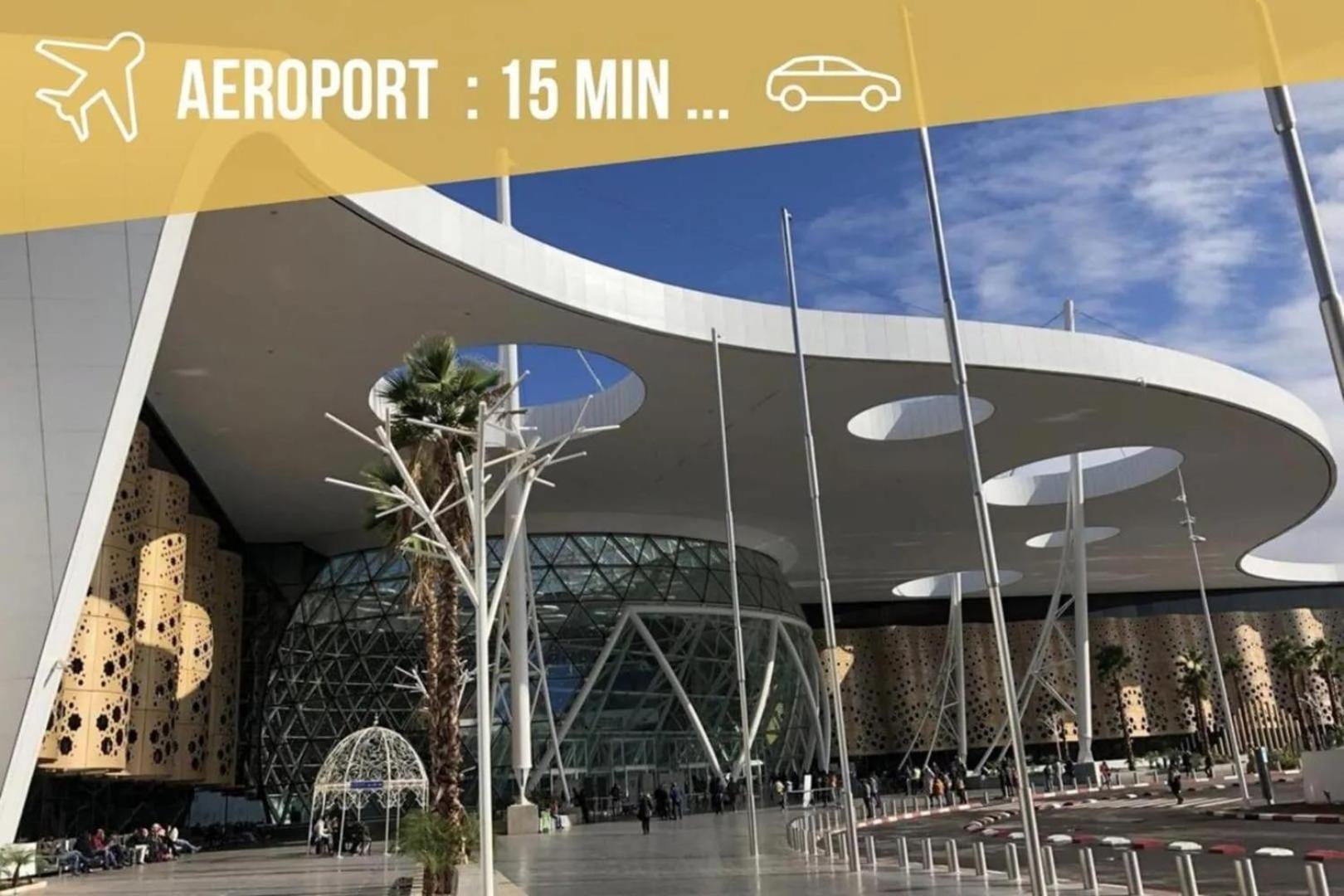 F3 Exceptionnel A Gueliz - A 5 Min De La Gare - Piscine, Wi-fi Et Parking Au Coeur De Marrakech Apartment