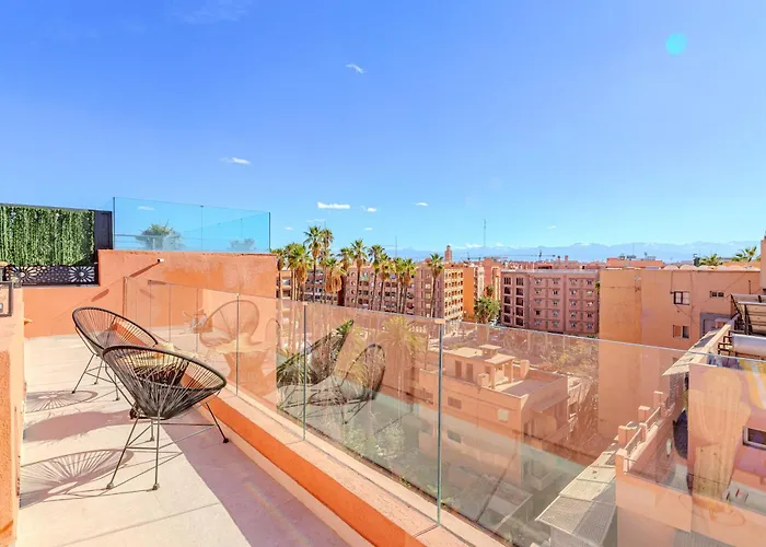 Exclusive Penthouse Gueliz Rooftop, Jacuzzi & Pool