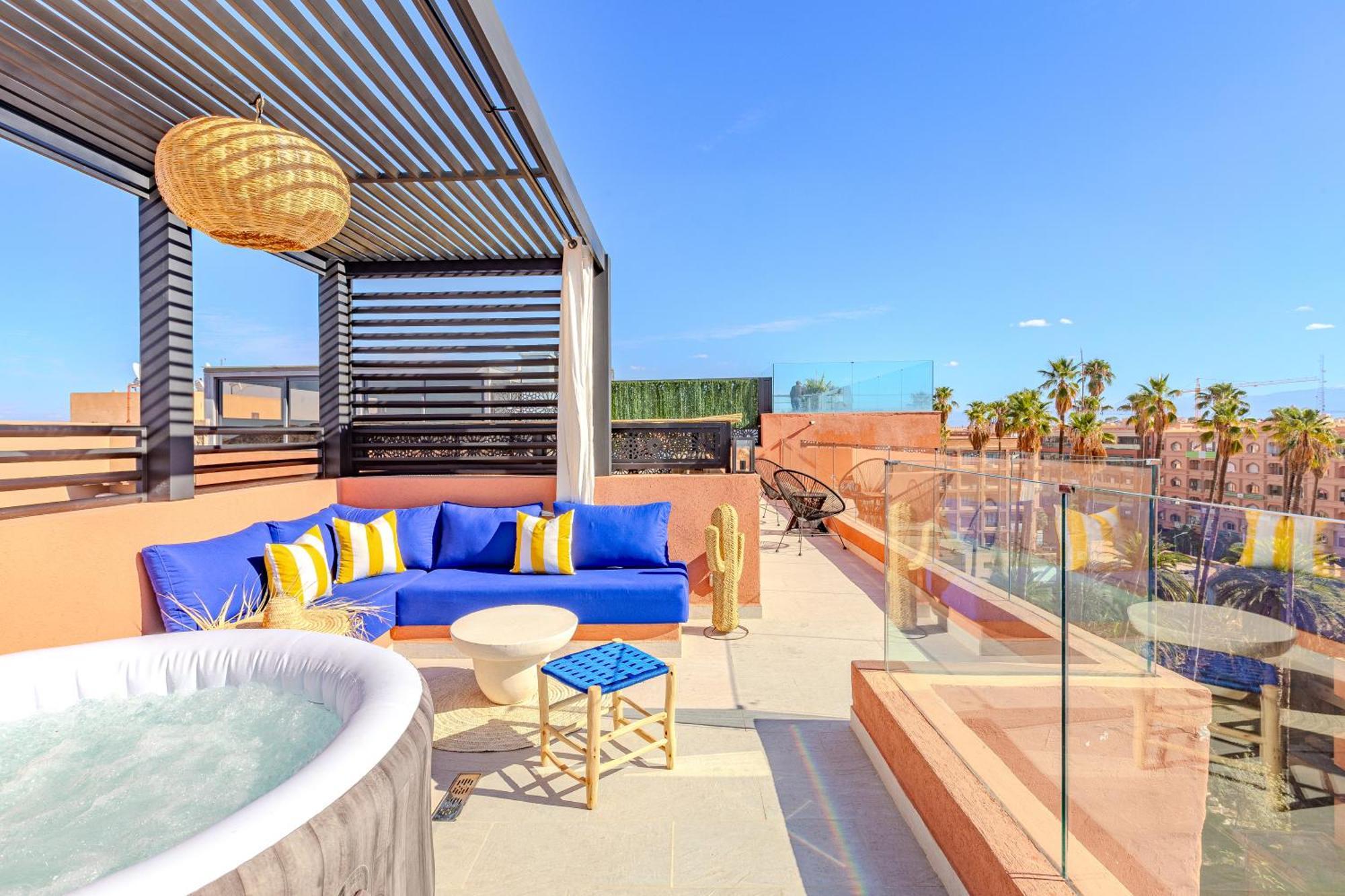 Exclusive Penthouse Gueliz Rooftop, Jacuzzi & Pool Marrakesh