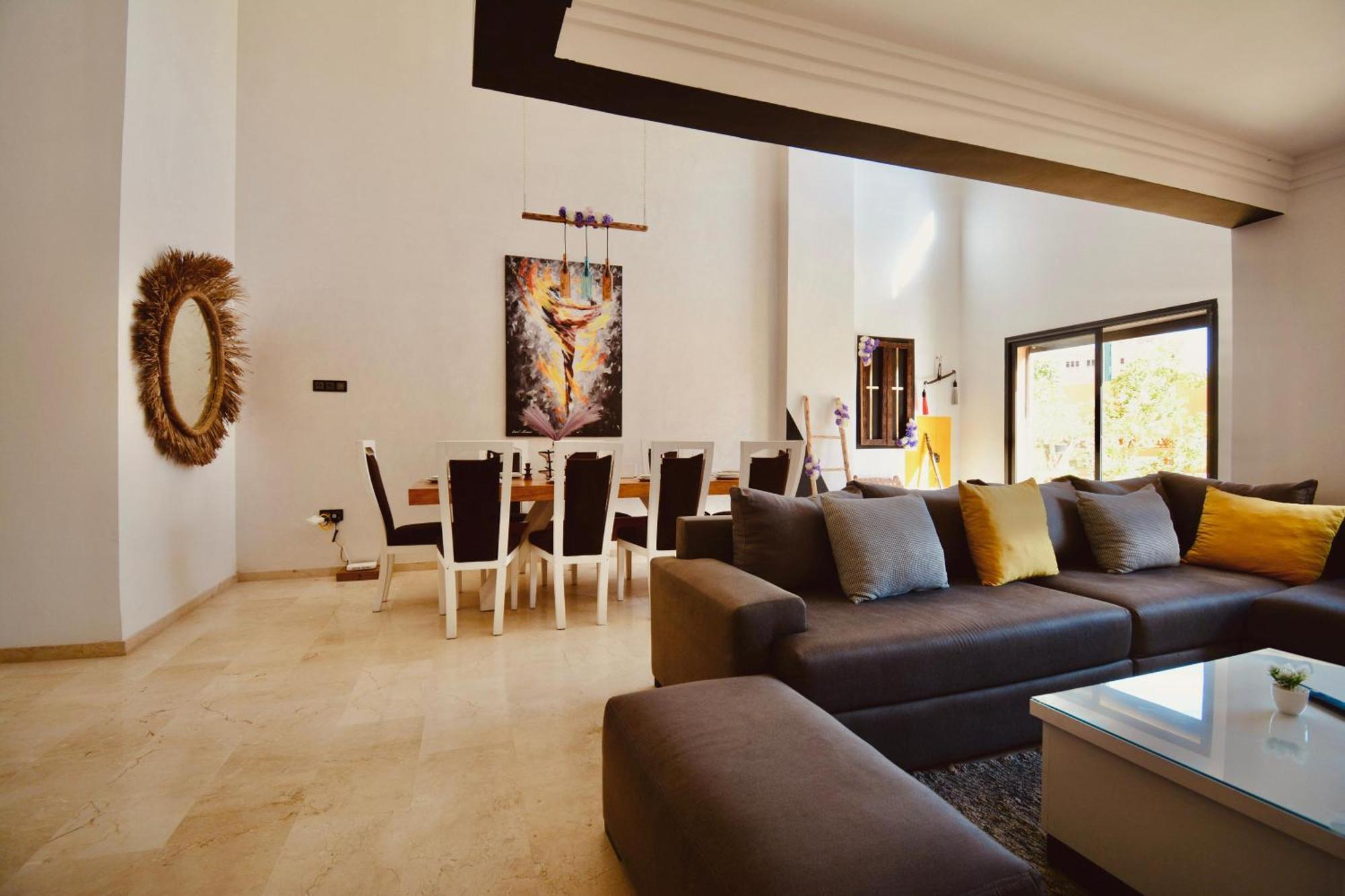 New Duplex- M Avenue , Swimming Pool , Fibre Optique Wifi , Parking , Gueliz Centre Apartment