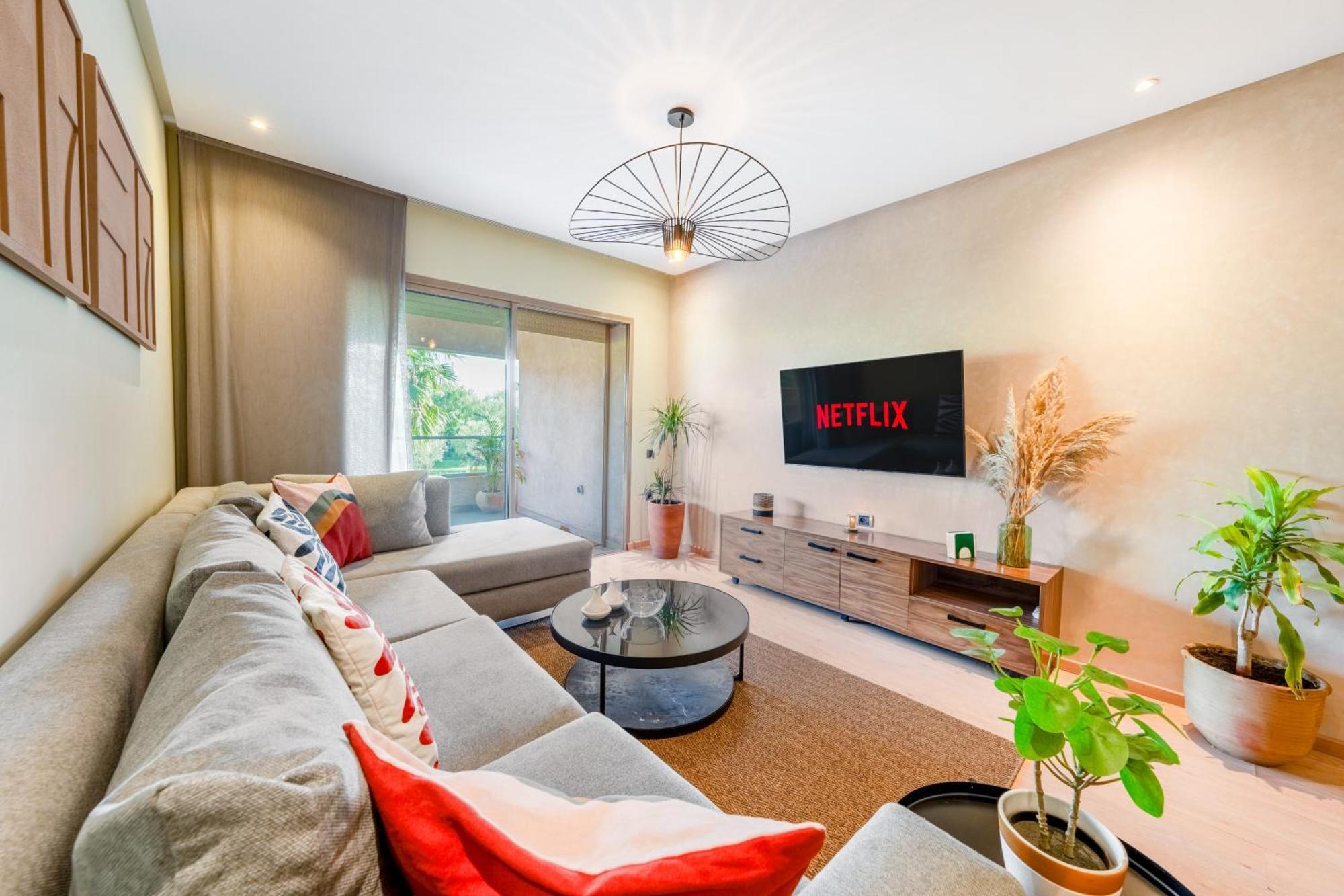 Stylish With 3bedrooms In Prestigia Apartment Marrakesh