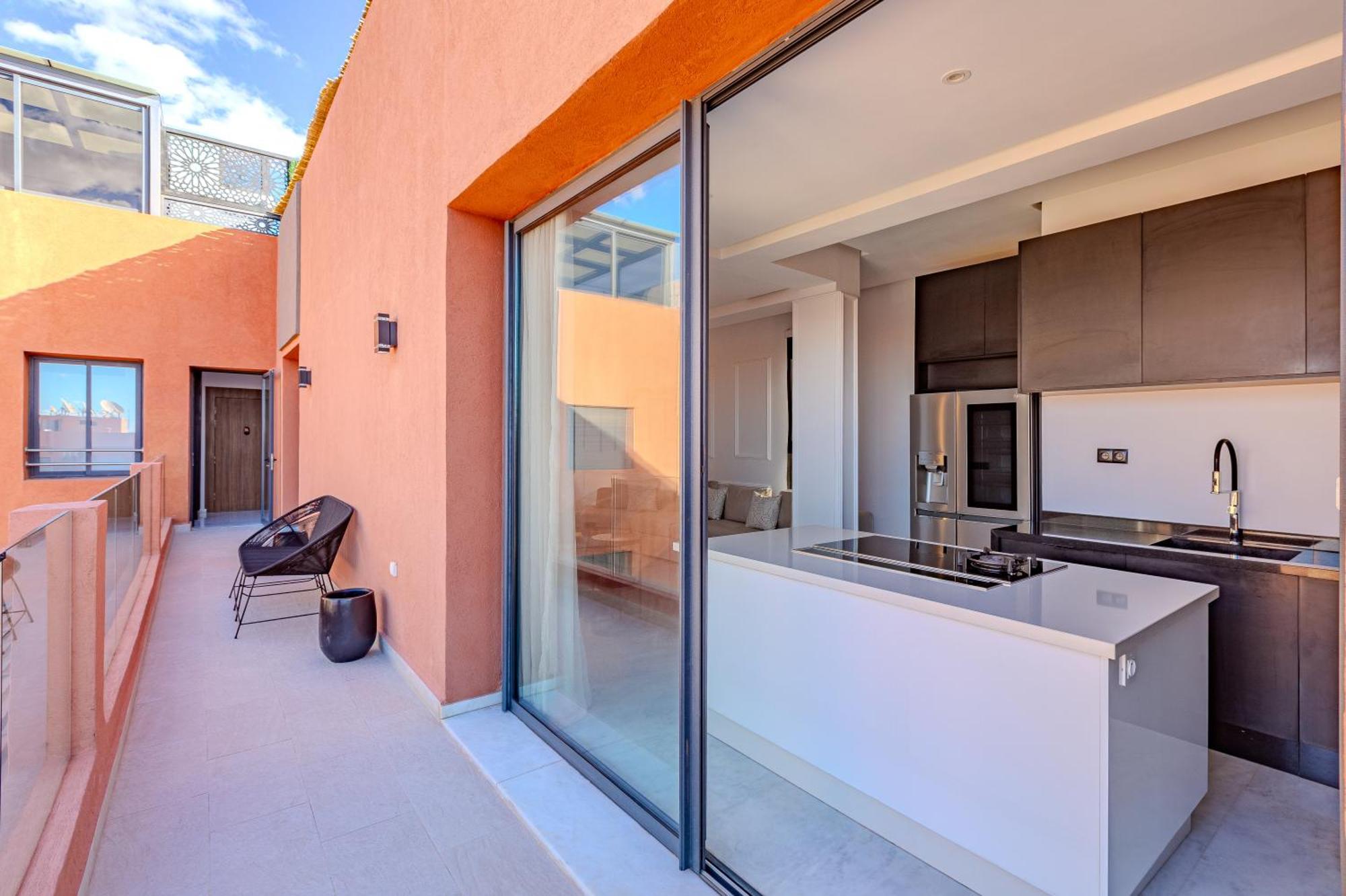 Apartment Exclusive Penthouse Gueliz Rooftop, Jacuzzi & Pool *