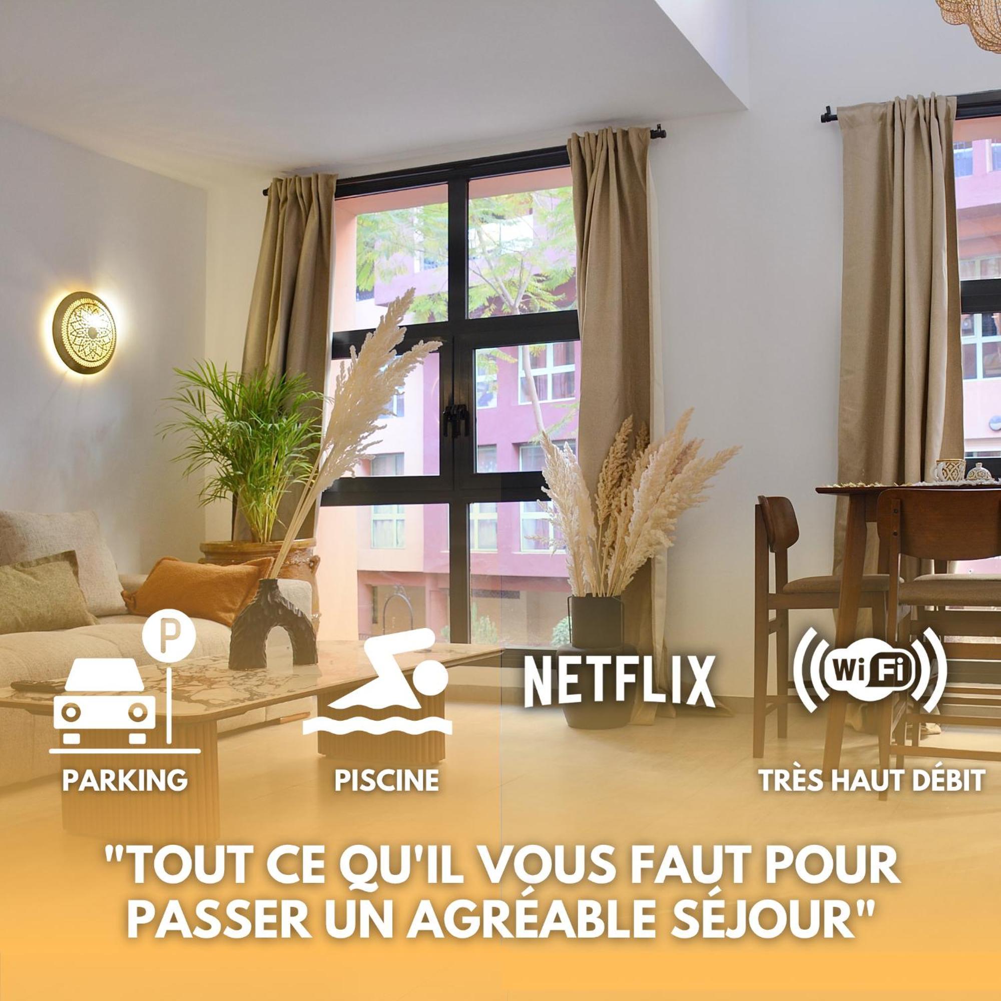 M17-le Duplex-balcon-piscine-majorelle Apartment